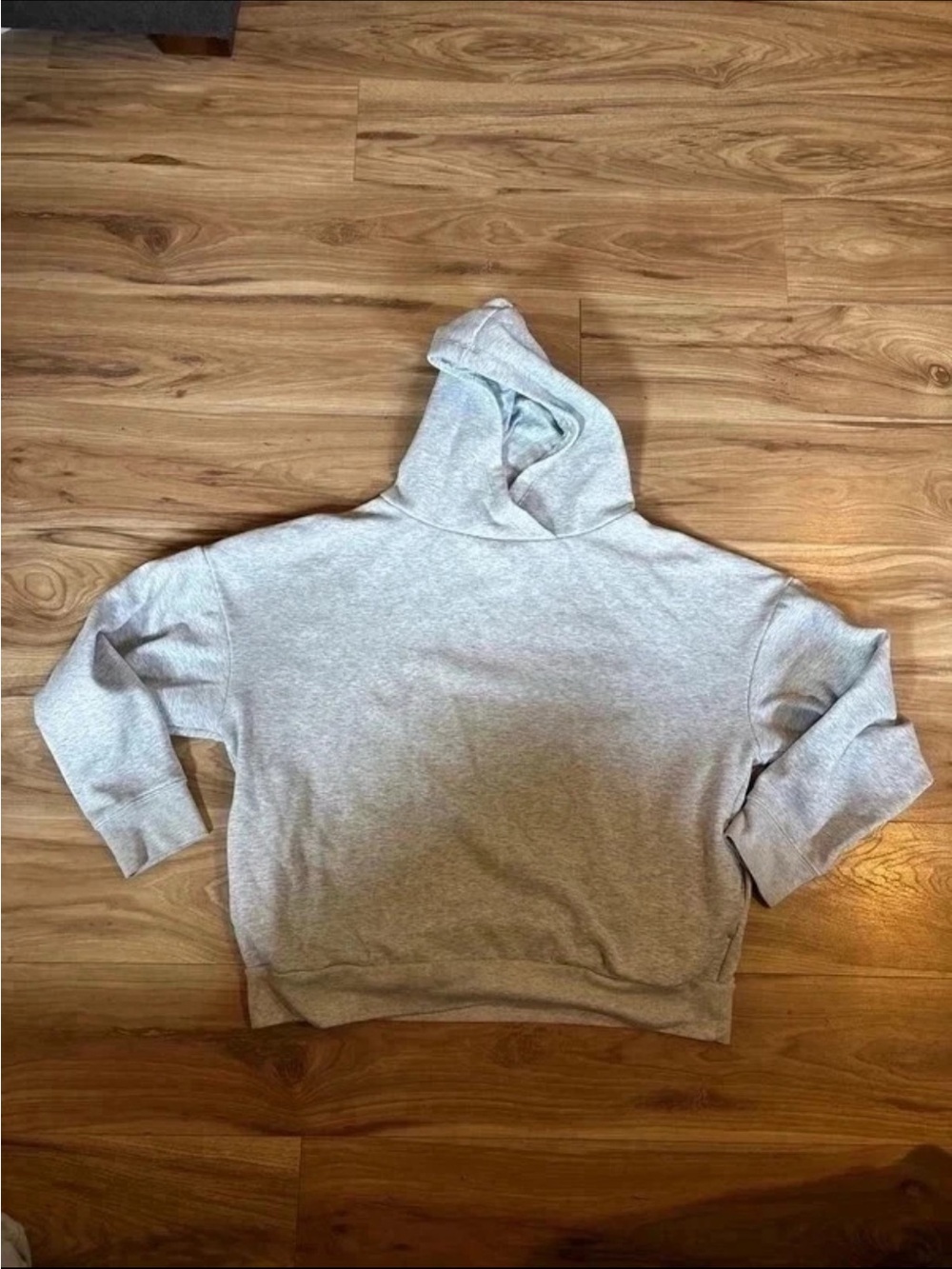 Fabletics Light Gray Hooded Pullover Sweater
